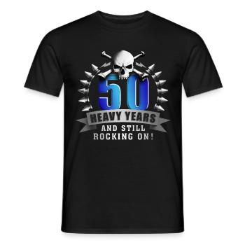 Jubiläum Metalhead 50 B - Männer T-Shirt - Schwarz - Vorne - AI Model Male 178 light (178cm)