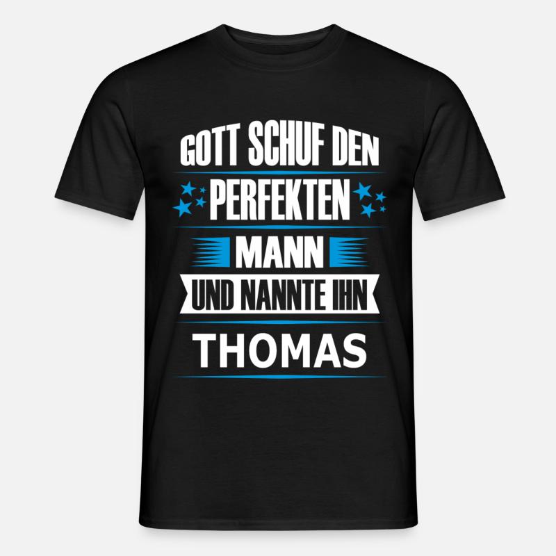 THOMAS - Männer T-Shirt - Schwarz