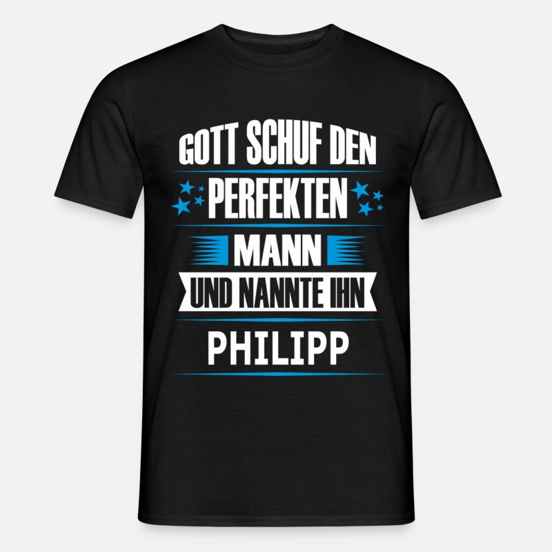 PHILIPP - Männer T-Shirt - Schwarz