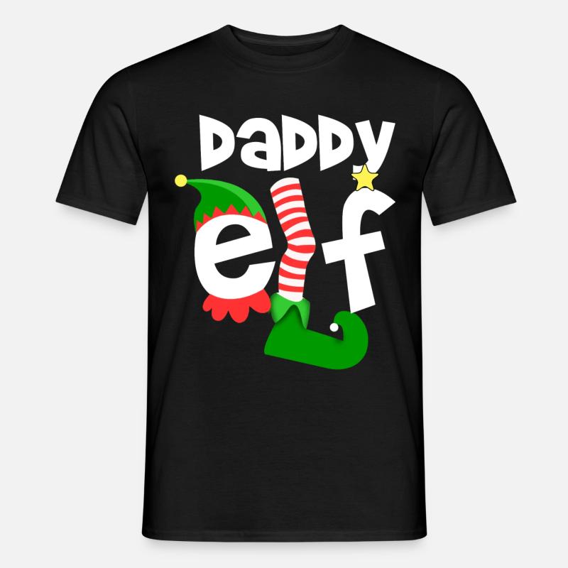 daddy elf - Männer T-Shirt - Schwarz