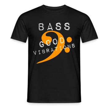 bass-good vibrations - Männer T-Shirt - Schwarz - Vorne - AI Model Male 178 light (178cm)