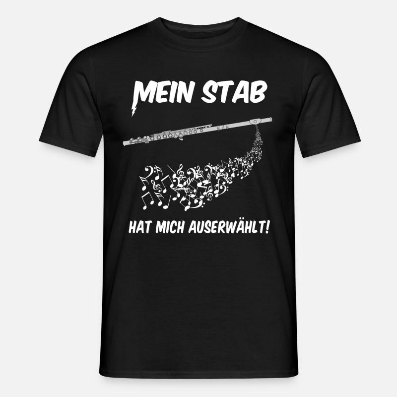 Querflöte - auserwählt - Männer T-Shirt - Schwarz