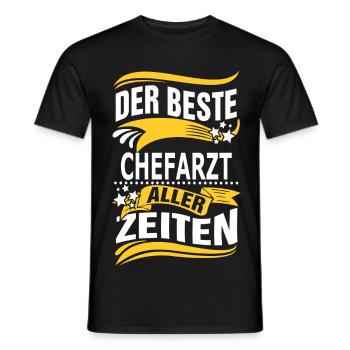 CHEFARZT - Männer T-Shirt - Schwarz - Vorne - AI Model Male 178 light (178cm)