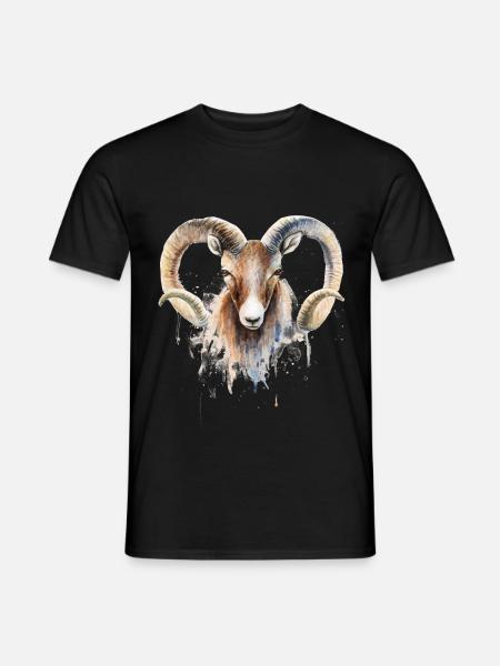 Sternzeichen Widder - Männer T-Shirt - Schwarz