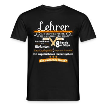 Lehrer-Voraussetzung - Männer T-Shirt - Schwarz - Vorne - AI Model Male 178 light (178cm)