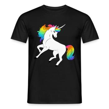 Einhorn - Männer T-Shirt - Schwarz - Vorne - AI Model Male 178 light (178cm)