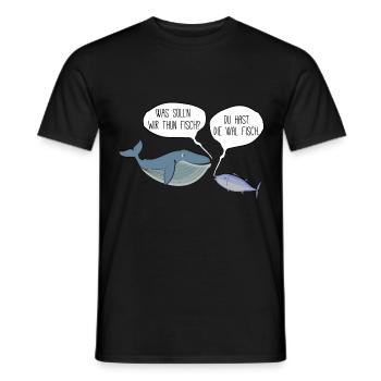 Thunfisch und Walfisch - Männer T-Shirt - Schwarz - Vorne - AI Model Male 178 light (178cm)