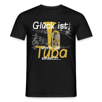 Glück ist_Tuba - Männer T-Shirt - Schwarz - Vorne - AI Model Male 178 light (178cm)