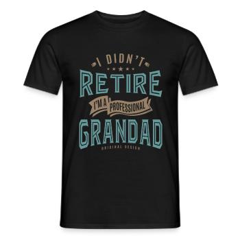 Professional Grandad - Men's T-Shirt - black - Front - AI Model Male 178 light (178cm)