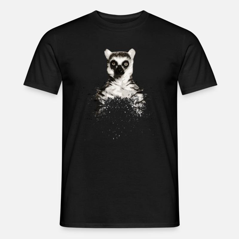 Lemurien Splash - Männer T-Shirt - Schwarz