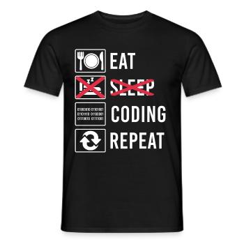 Cadeau de programmation de code - T-shirt homme - noir - Devant - AI Model Male 178 light (178cm)