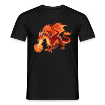 fire dragon - Männer T-Shirt - Schwarz - Vorne - AI Model Male 178 light (178cm)