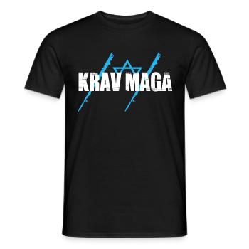 Krav Maga - Männer T-Shirt - Schwarz - Vorne - AI Model Male 178 light (178cm)