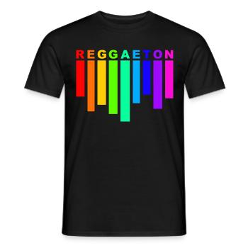 reggaeton rainbow - Männer T-Shirt - Schwarz - Vorne - AI Model Male 178 light (178cm)