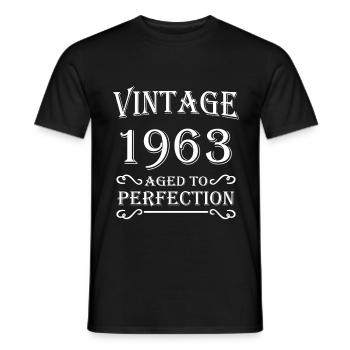 Vintage 1963 - Aged to perfection - T-shirt homme - noir - Devant - AI Model Male 178 light (178cm)