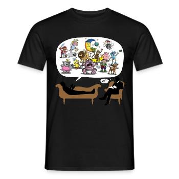 therapeut_psychologe_10201602 - Männer T-Shirt - Schwarz - Vorne - AI Model Male 178 light (178cm)