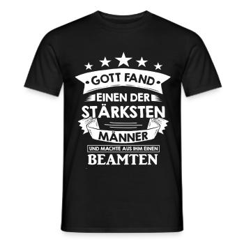 beamter - Männer T-Shirt - Schwarz - Vorne - AI Model Male 178 light (178cm)