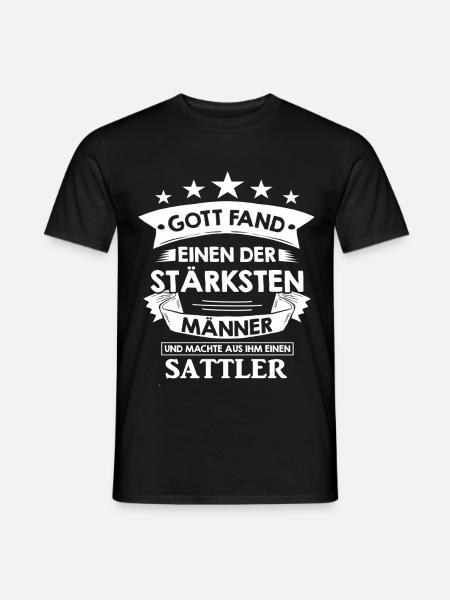 sattler - Männer T-Shirt - Schwarz