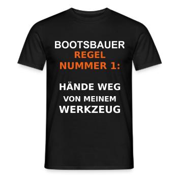 bootsbauer - Männer T-Shirt - Schwarz - Vorne - AI Model Male 178 light (178cm)