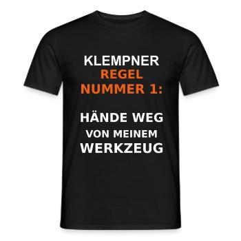 klempner - Männer T-Shirt - Schwarz - Vorne - AI Model Male 178 light (178cm)