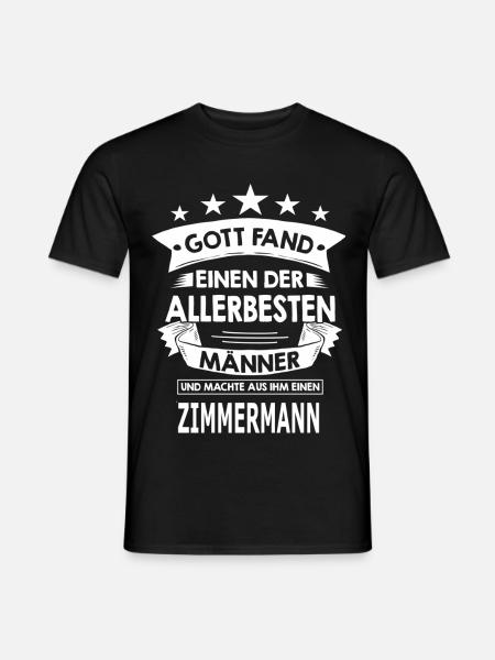 zimmermann - Männer T-Shirt - Schwarz