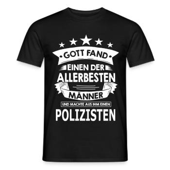 polizisten - Männer T-Shirt - Schwarz - Vorne - AI Model Male 178 light (178cm)