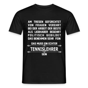 tennislehrer - Männer T-Shirt - Schwarz - Vorne - AI Model Male 178 light (178cm)