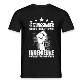 heizungsbauer - Männer T-Shirt - Schwarz - Vorne - AI Model Male 178 light (178cm)