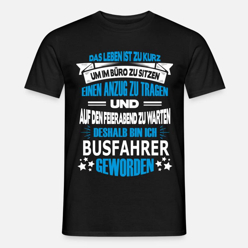 busfahrer - Männer T-Shirt - Schwarz