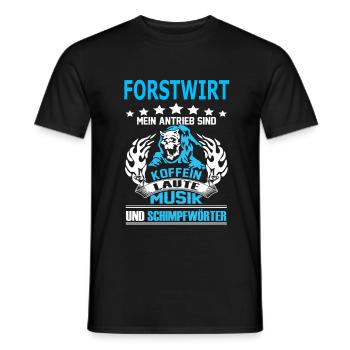 forstwirt - Männer T-Shirt - Schwarz - Vorne - AI Model Male 178 light (178cm)
