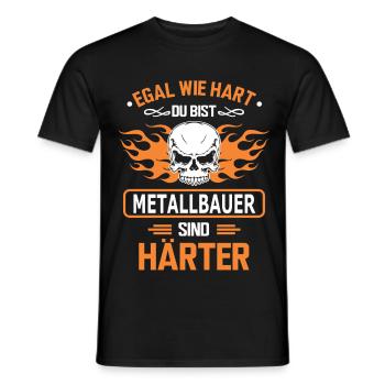 metallbauer - Männer T-Shirt - Schwarz - Vorne - AI Model Male 178 light (178cm)