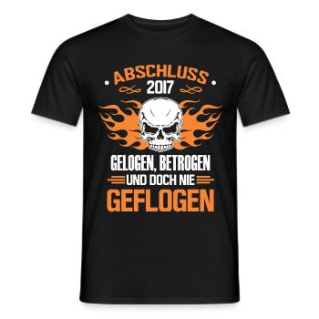 abschluss abitur 2017 - Männer T-Shirt - Schwarz - Vorne - AI Model Male 178 light (178cm)