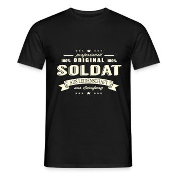 Soldat aus Leidenschaft - Männer T-Shirt - Schwarz - Vorne - AI Model Male 178 light (178cm)
