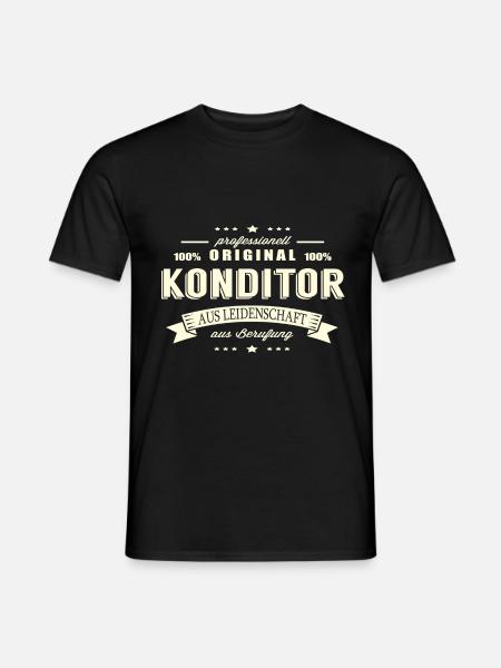 Konditor aus Leidenschaft - Männer T-Shirt - Schwarz