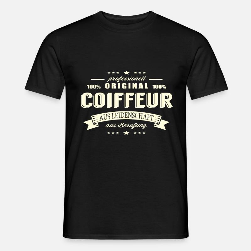 Coiffeur aus Leidenschaft - Männer T-Shirt - Schwarz