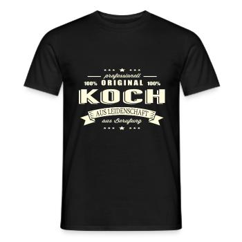 Koch aus Leidenschaft - Männer T-Shirt - Schwarz - Vorne - AI Model Male 178 light (178cm)