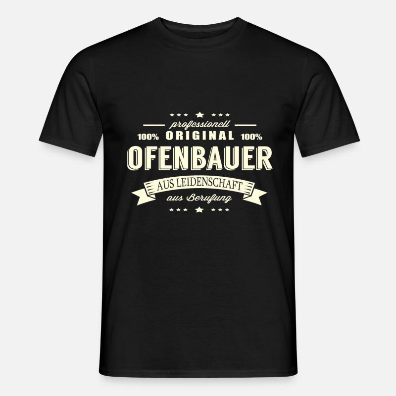 Ofenbauer aus Leidenschaft - Männer T-Shirt - Schwarz