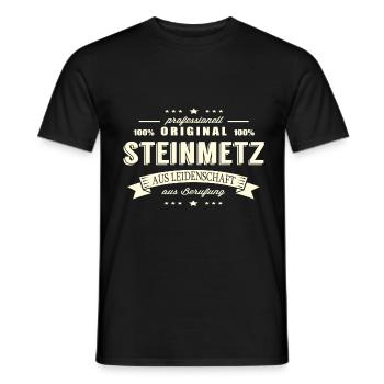 Steinmetz aus Leidenschaft - Männer T-Shirt - Schwarz - Vorne - AI Model Male 178 light (178cm)