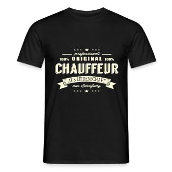 Chauffeur aus Leidenschaft - Männer T-Shirt - Schwarz - Vorne - AI Model Male 178 light (178cm)