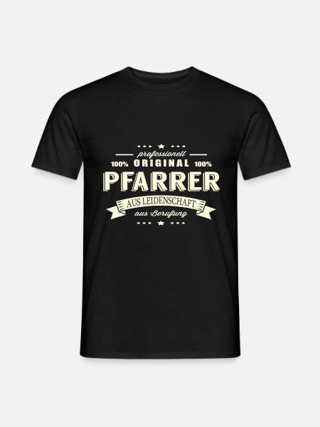 Pfarrer aus Leidenschaft - Männer T-Shirt - Schwarz