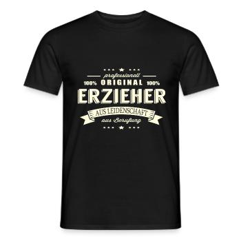 Erzieher aus Leidenschaft - Männer T-Shirt - Schwarz - Vorne - AI Model Male 178 light (178cm)