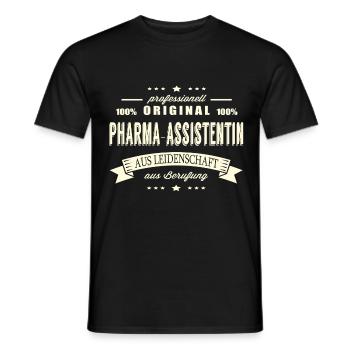 Pharma-Assistentin aus Leidenschaft - Männer T-Shirt - Schwarz - Vorne - AI Model Male 178 light (178cm)