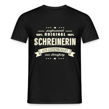 Schreinerin aus Leidenschaft - Männer T-Shirt - Schwarz - Vorne - AI Model Male 178 light (178cm)
