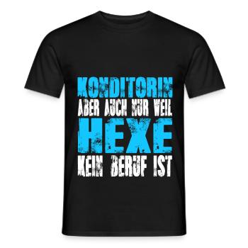 Konditorin statt Hexe - Männer T-Shirt - Schwarz - Vorne - AI Model Male 178 light (178cm)