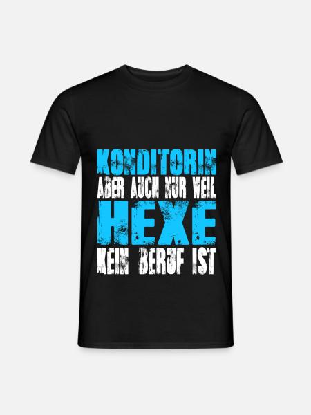 Konditorin statt Hexe - Männer T-Shirt - Schwarz
