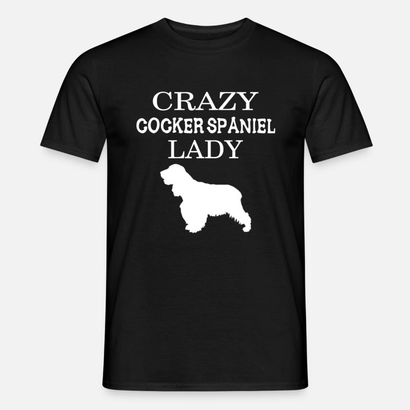 Cocker spaniel - Crazy Cocker spaniel lady - Men’s T-shirt - black