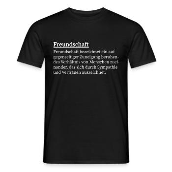 Freundschaft - Männer T-Shirt - Schwarz - Vorne - AI Model Male 178 light (178cm)