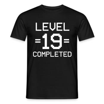 Level 19 birthday 19th birthday gift - Men's T-Shirt - black - Front - AI Model Male 178 light (178cm)