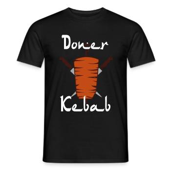 Doner kebab - Men's T-Shirt - black - Front - AI Model Male 178 light (178cm)