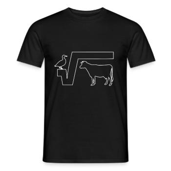 Racine de canard mathématique de vache - T-shirt homme - noir - Devant - AI Model Male 178 light (178cm)